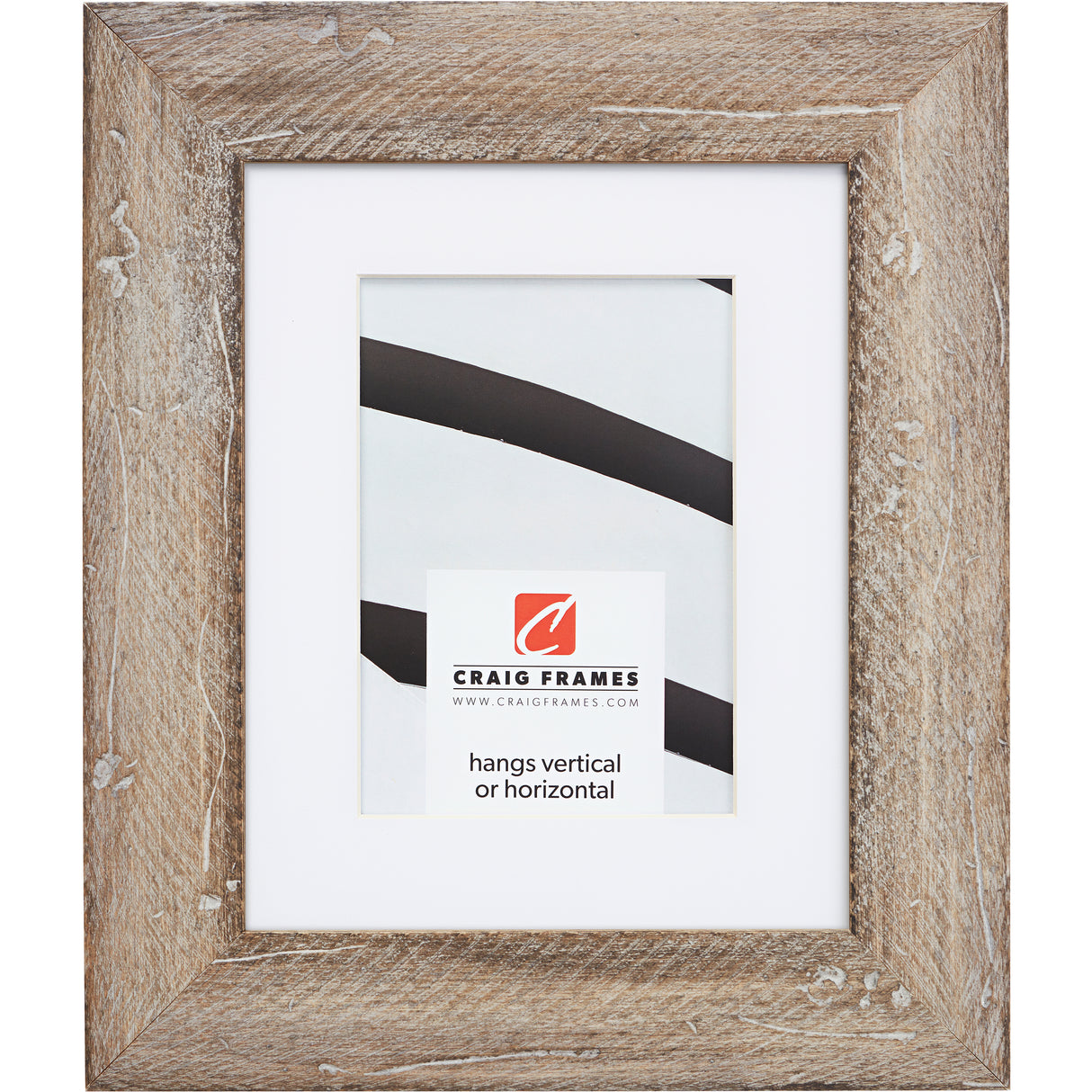 Hatteras 2", Boho Rustic Beachwood Matted Picture Frame