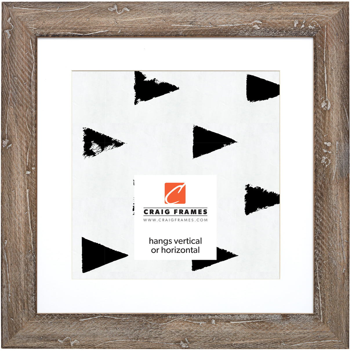 Hatteras 2", Boho Rustic Beachwood Matted Picture Frame