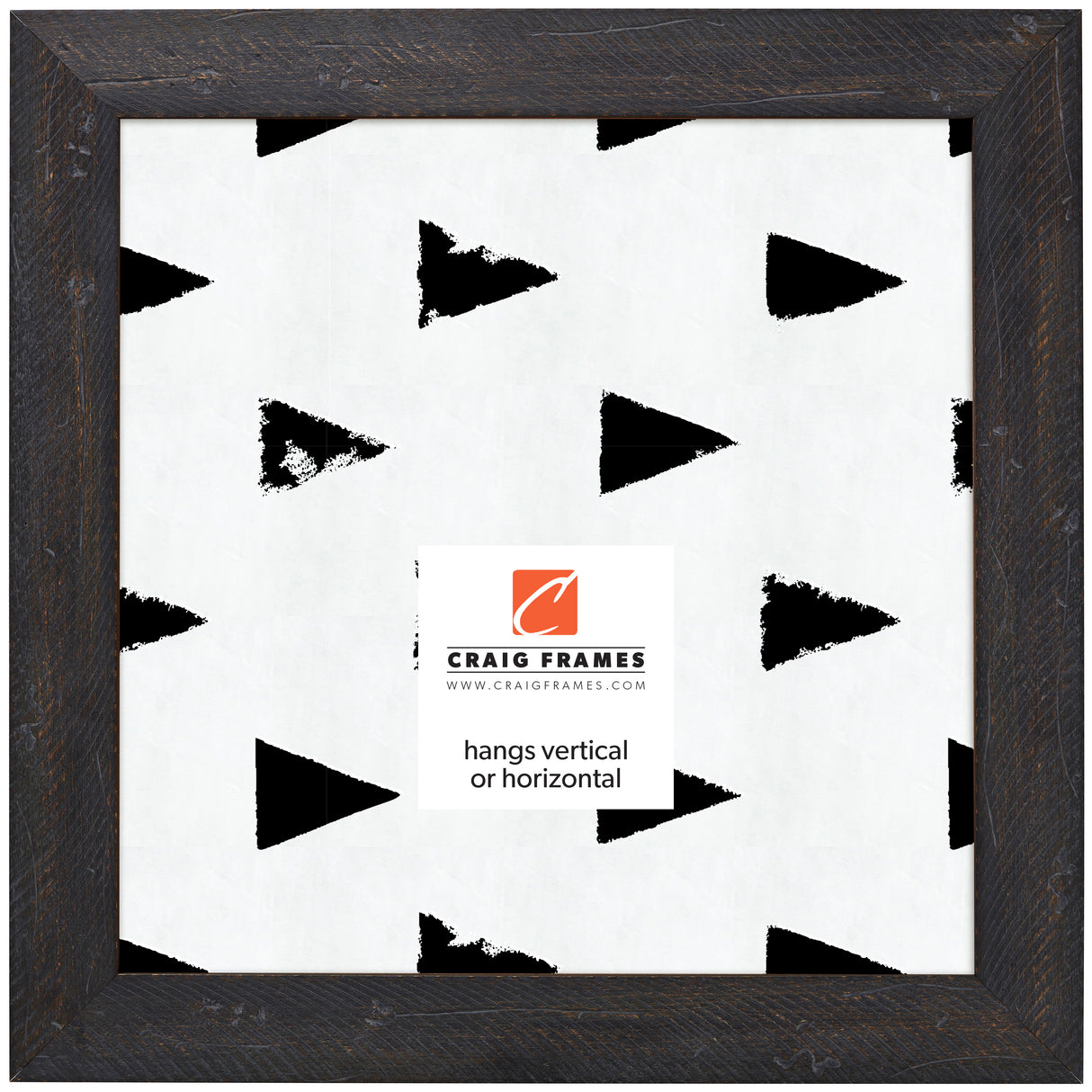 Hatteras 2", Boho Rustic Black Picture Frame