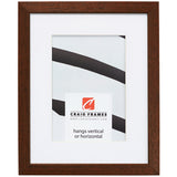 Farmhouse Essentials Tall .75", Walnut Brown Matted Picture Frame