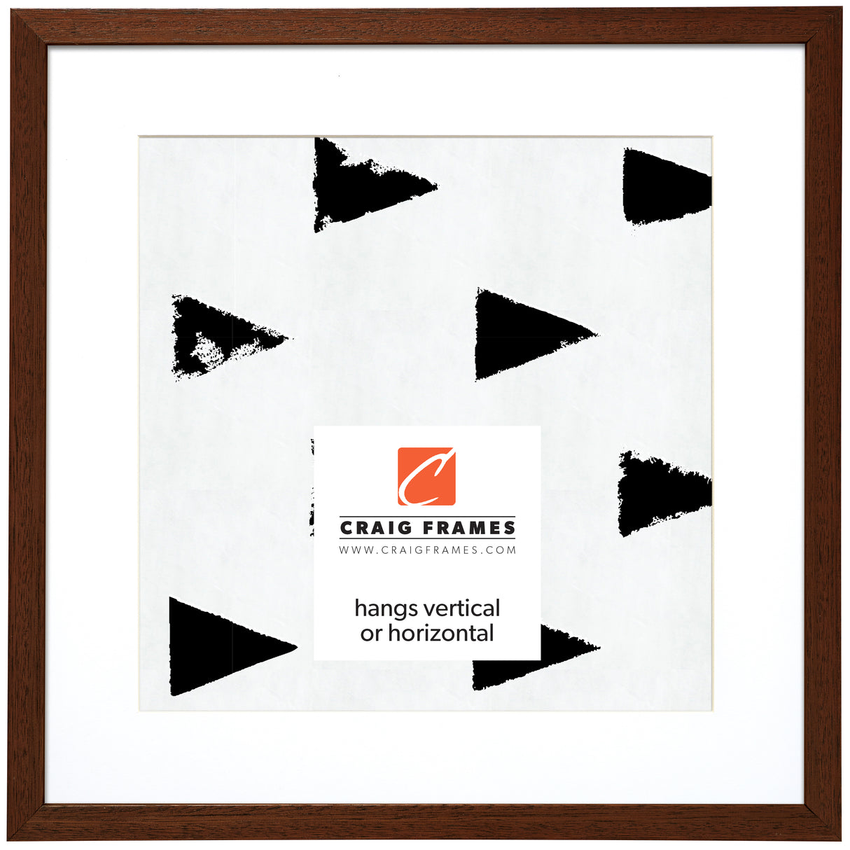 Farmhouse Essentials Tall .75", Walnut Brown Matted Picture Frame
