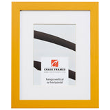Confetti .875", Matted Yellow Picture Frame