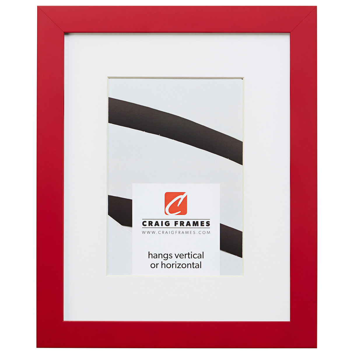Confetti .875", Matted Red Picture Frame