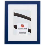 Confetti .875", Matted Blue Picture Frame