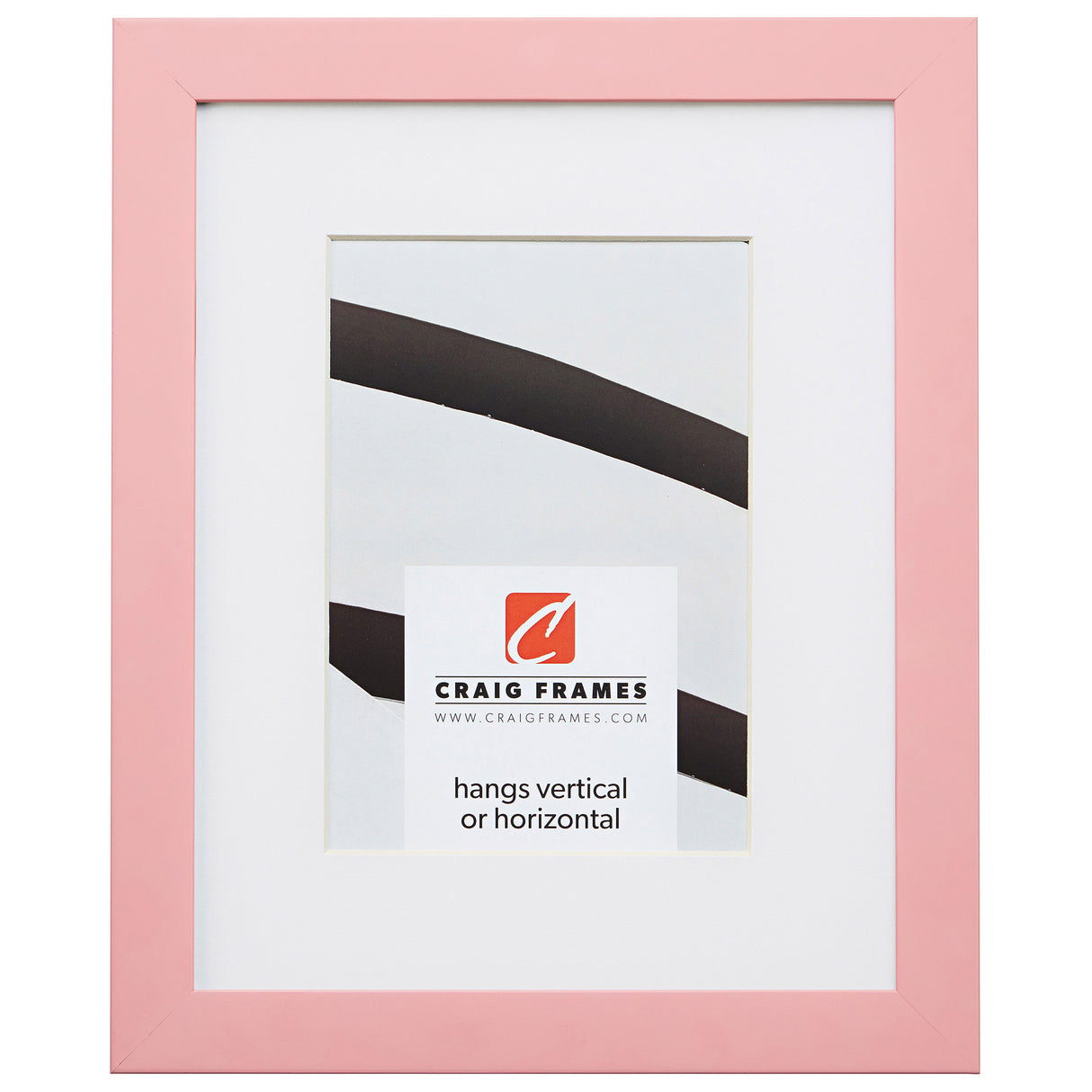 Confetti .875", Matted Light Pink Picture Frame