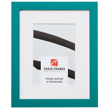 Confetti .875", Matted Teal Blue Picture Frame