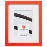 Confetti .875", Matted Orange Picture Frame