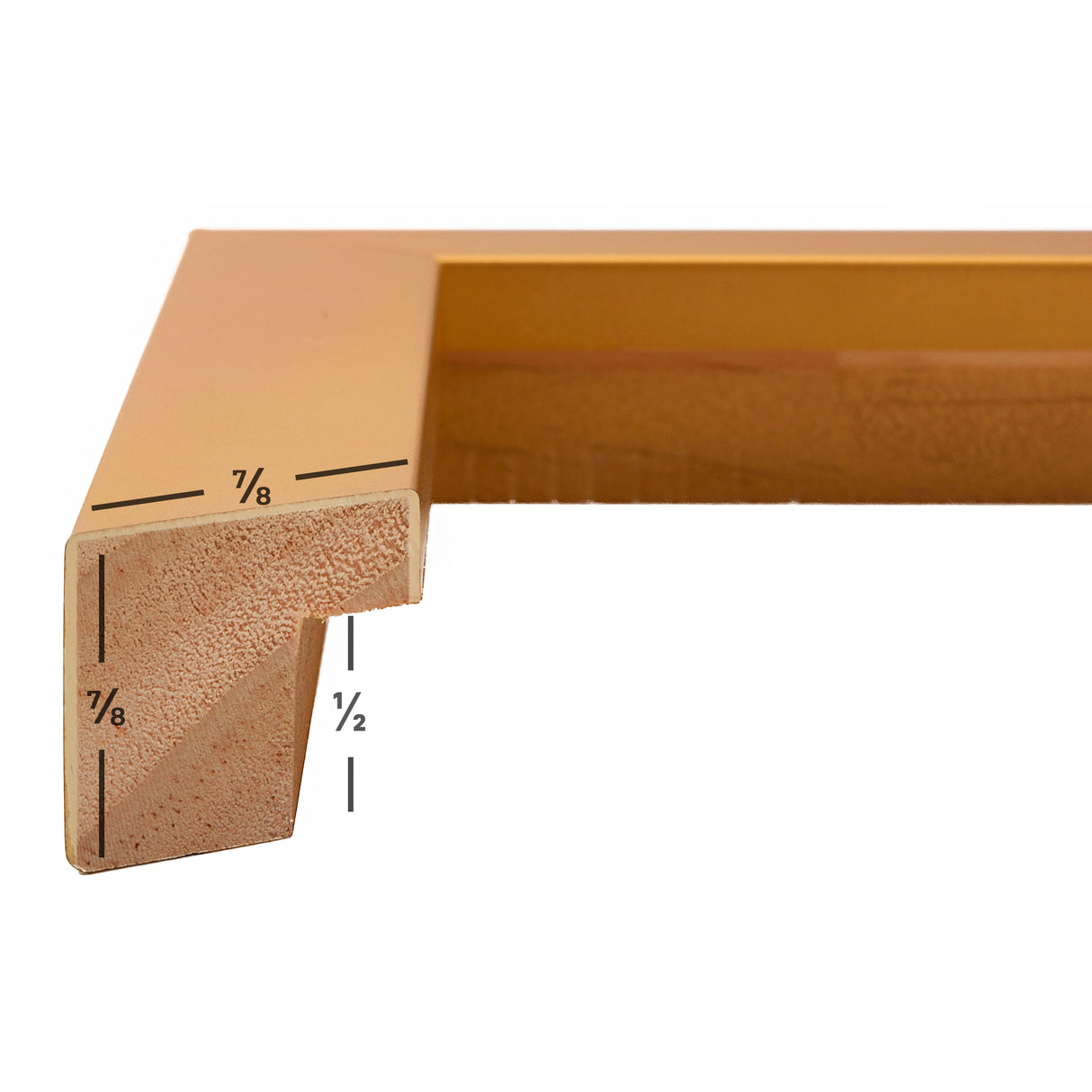 Confetti .875", Gold Picture Frame