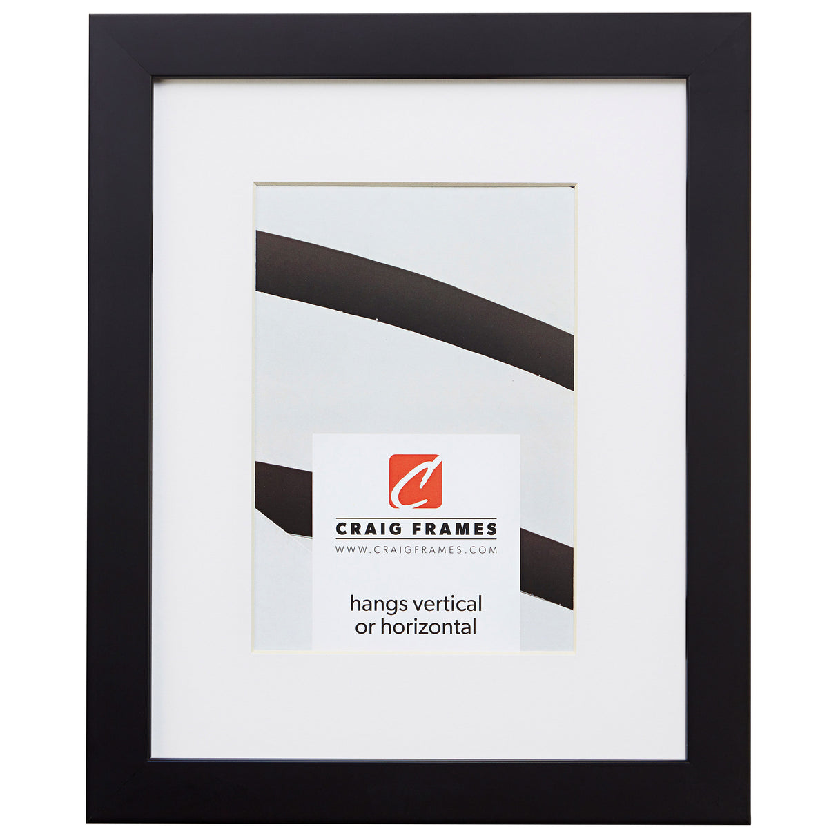 Confetti .875", Matted Black Picture Frame