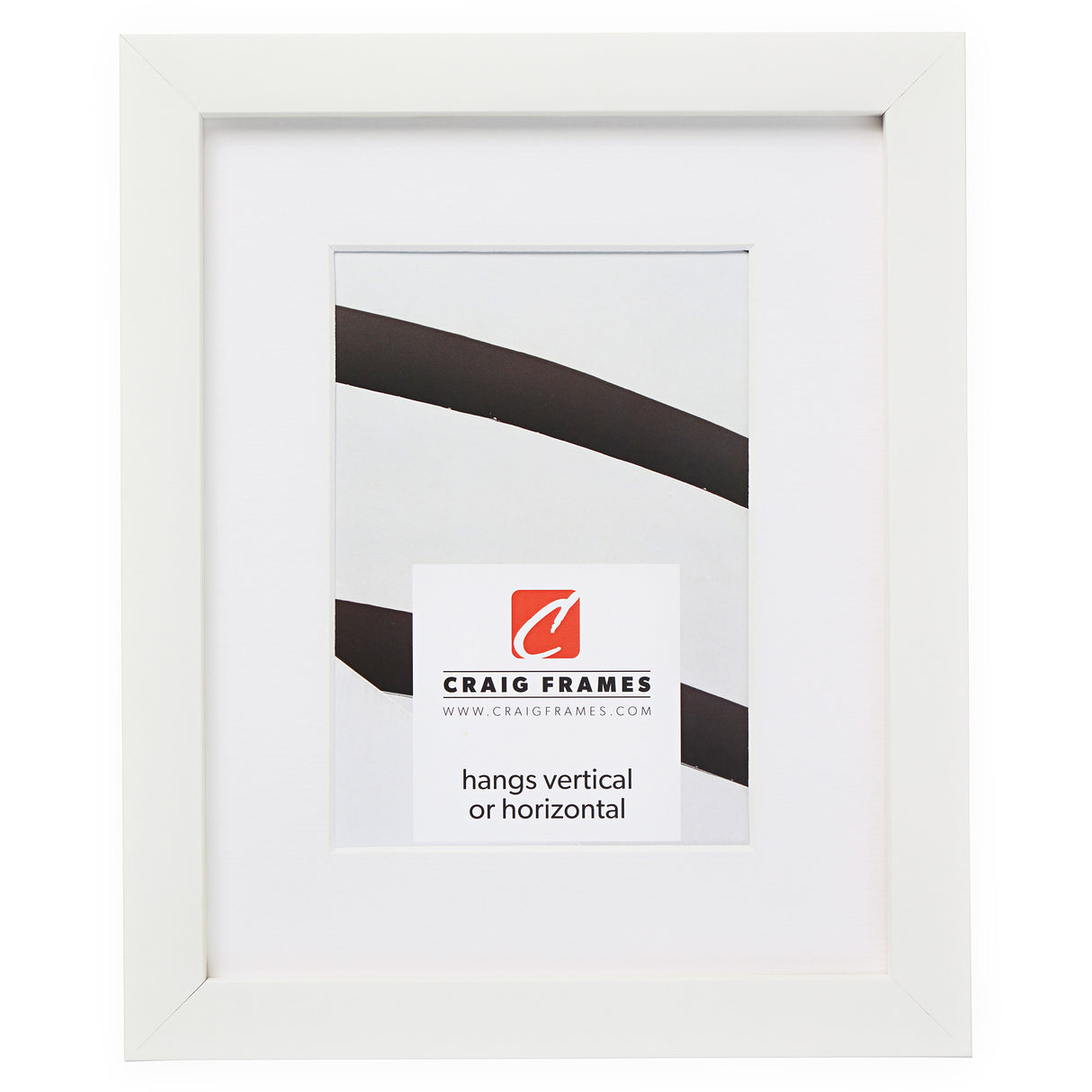 Confetti .875", Matted White Picture Frame