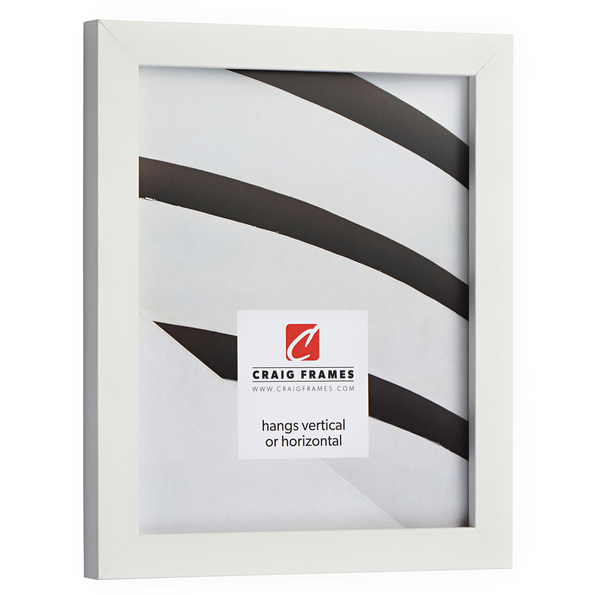Confetti .875", Matted White Picture Frame