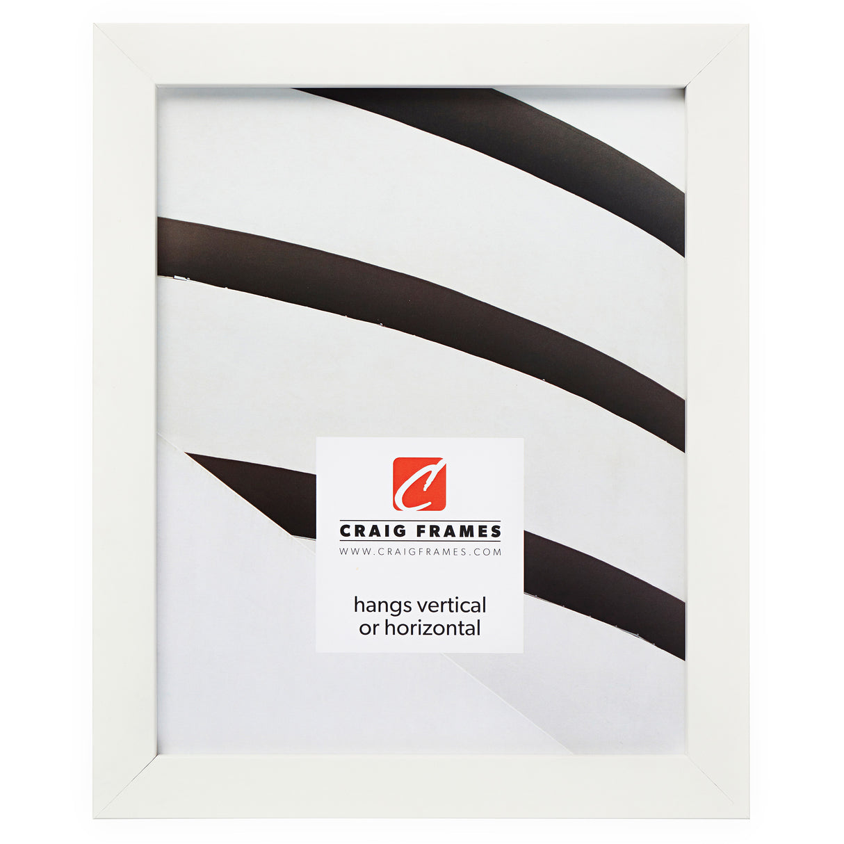 Confetti .875", White Picture Frame