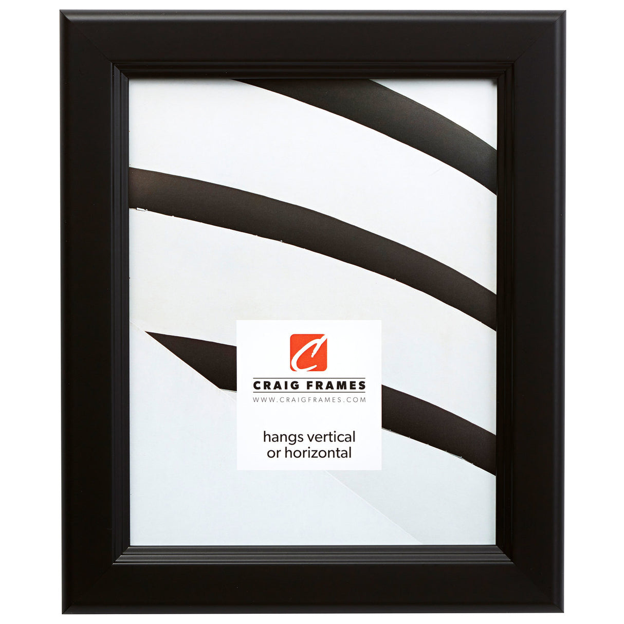 Mossehaus Black Satin Document Frame – White/White Mat