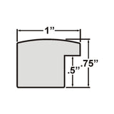 Contemporary 1", White Satin Picture Frames - 4 Piece Set