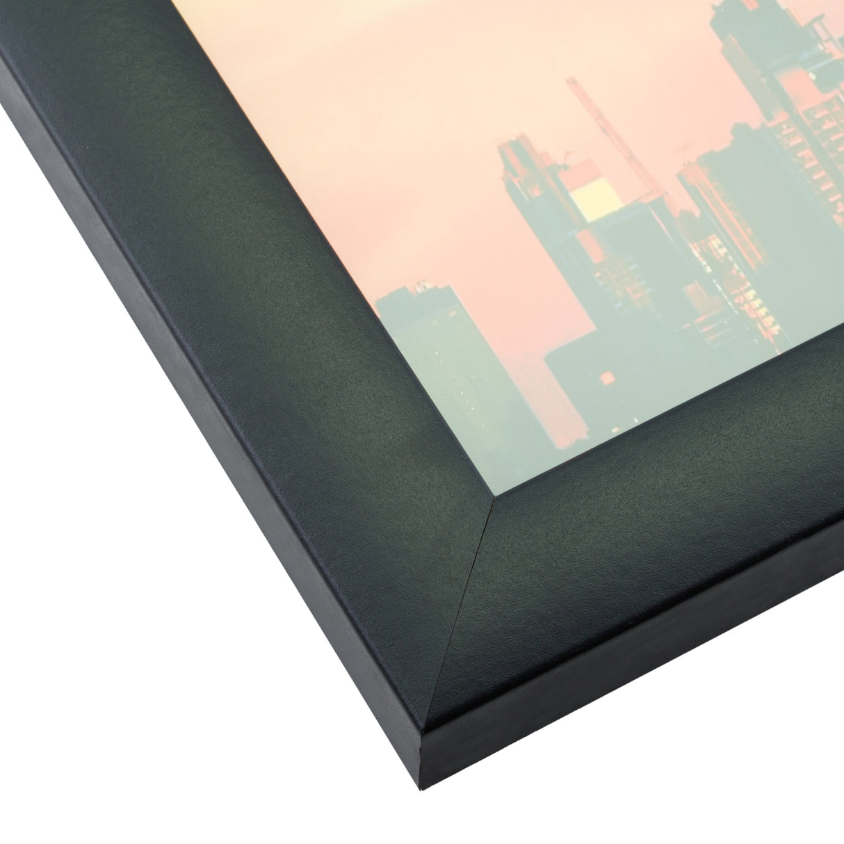 Contemporary 1", Gallery Black Picture Frames - 4 Piece Set