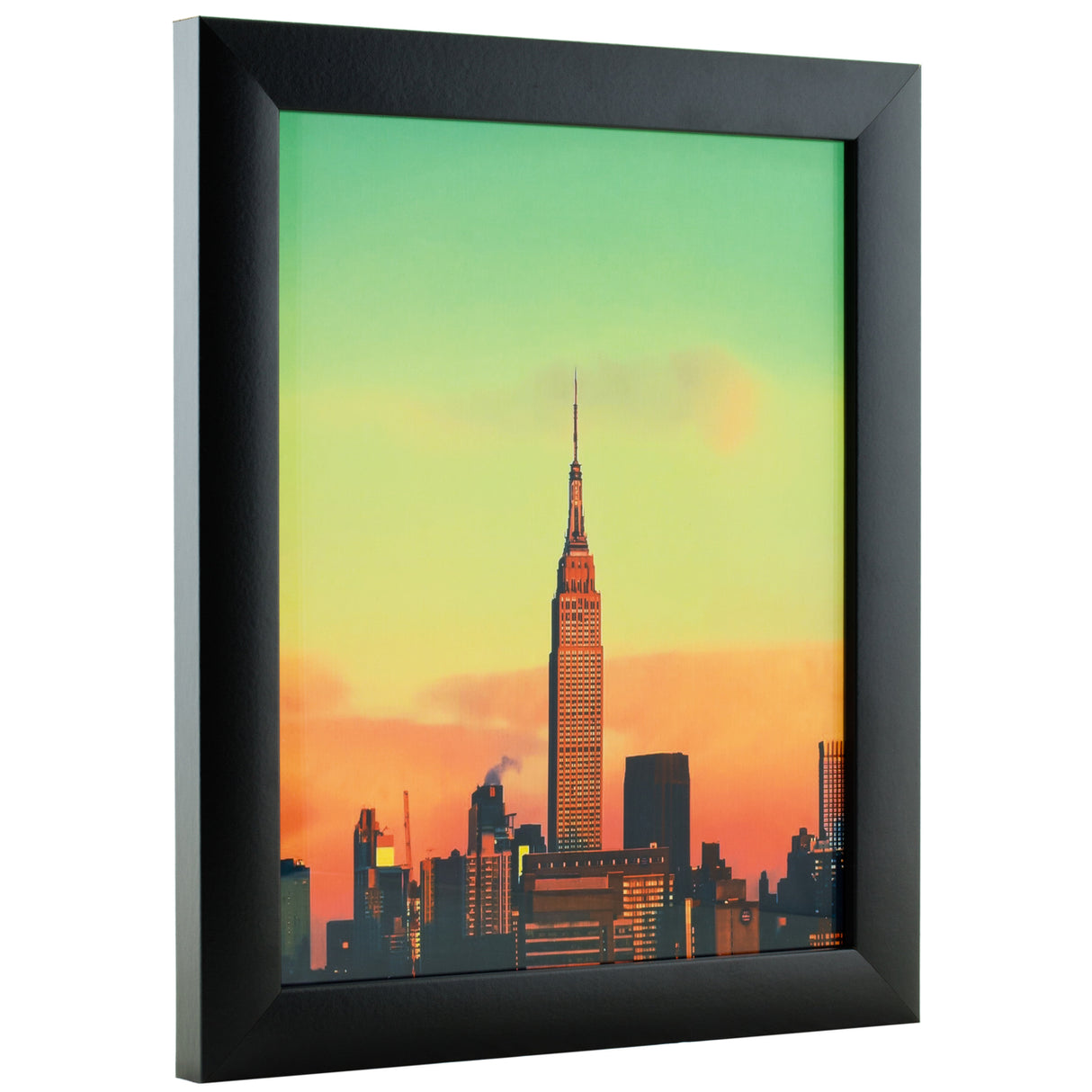 Contemporary 1", Gallery Black Picture Frames - 4 Piece Set