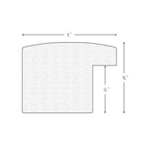 Contemporary 1", Honey Brown Picture Frame