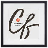 Contemporary 1", Matted Gallery Black Picture Frame - 4 Piece Set