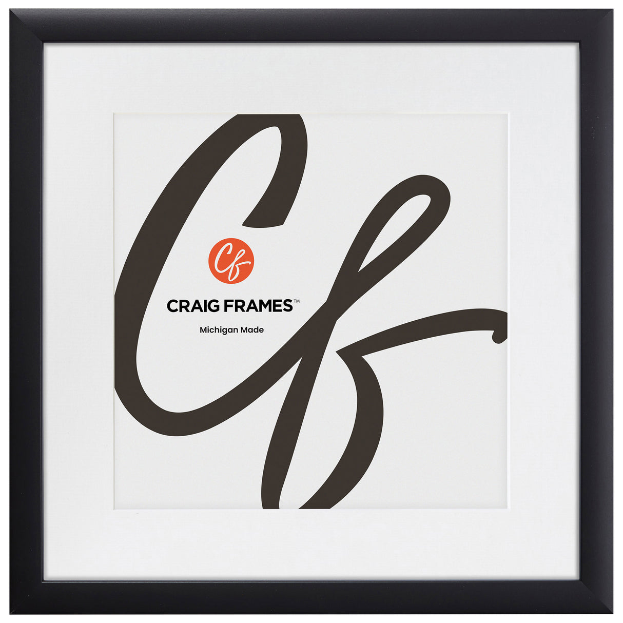 Contemporary 1", Matted Gallery Black Picture Frame