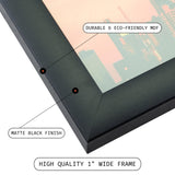 Contemporary 1", Matted Gallery Black Picture Frame