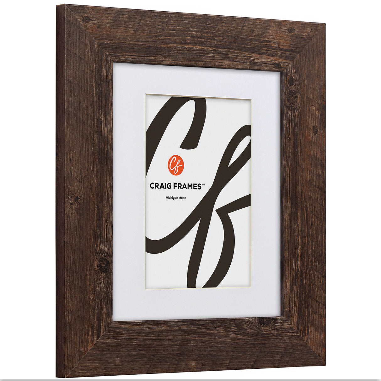 American Barn 2", Matted Brown Oak Picture Frame - 4 Piece Set