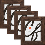American Barn 2", Brown Oak Picture Frame - 4 Piece Set