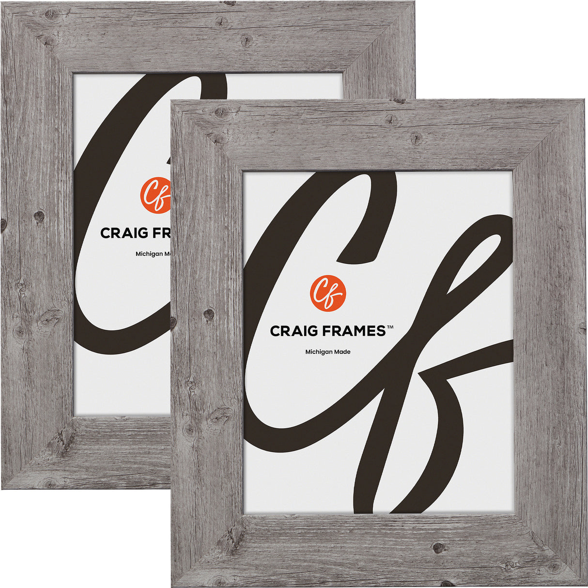 American Barn 2", Light Gray Oak Picture Frame - 2 Piece Set