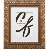 Bravada Ornate 2", Scratched Bronze Matted Picture Frame - 4 Piece Set