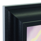 Upscale 2", Matted Satin Black Picture Frame - 4 Piece Set