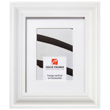 Upscale 2", Matted White Satin Mica Picture Frame