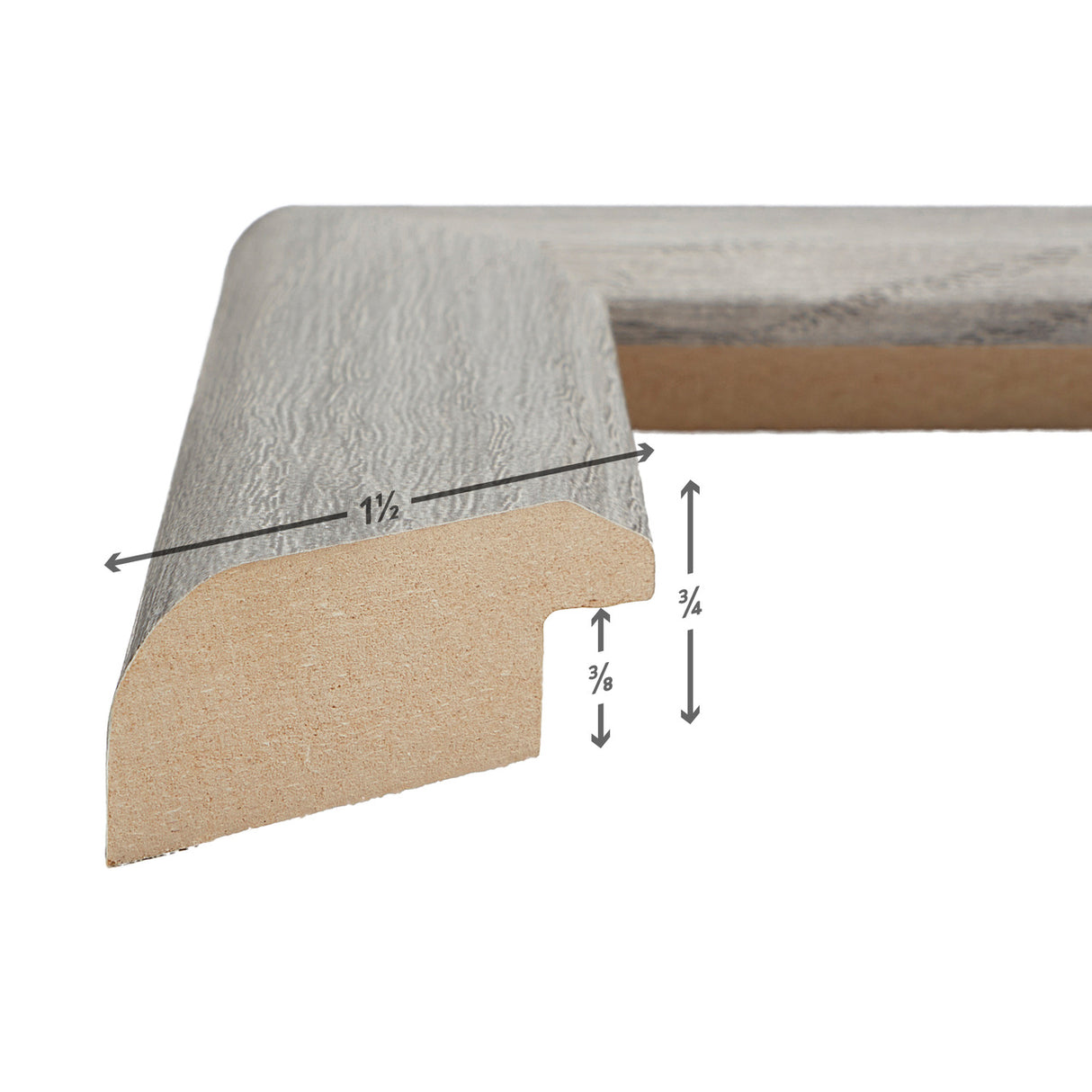 Arthur 1.5", Gray Barnwood Picture Frame