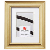 Vintage Revival 2", Brushed Gold Matted Picture Frame