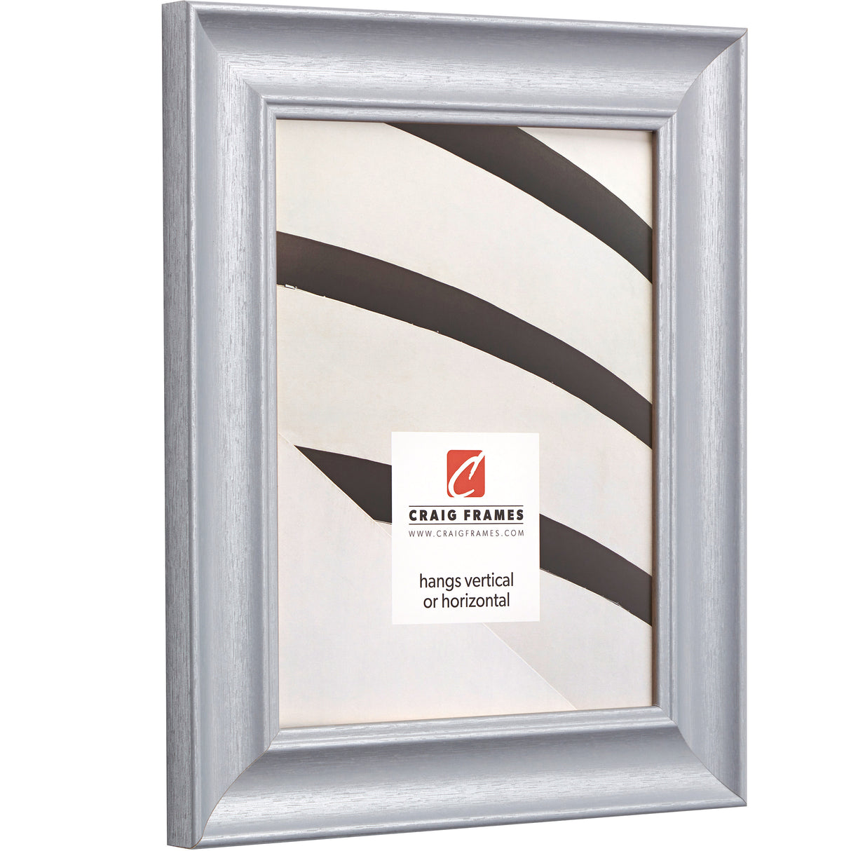 Vintage Revival 1.75", Brushed Silver Picture Frame