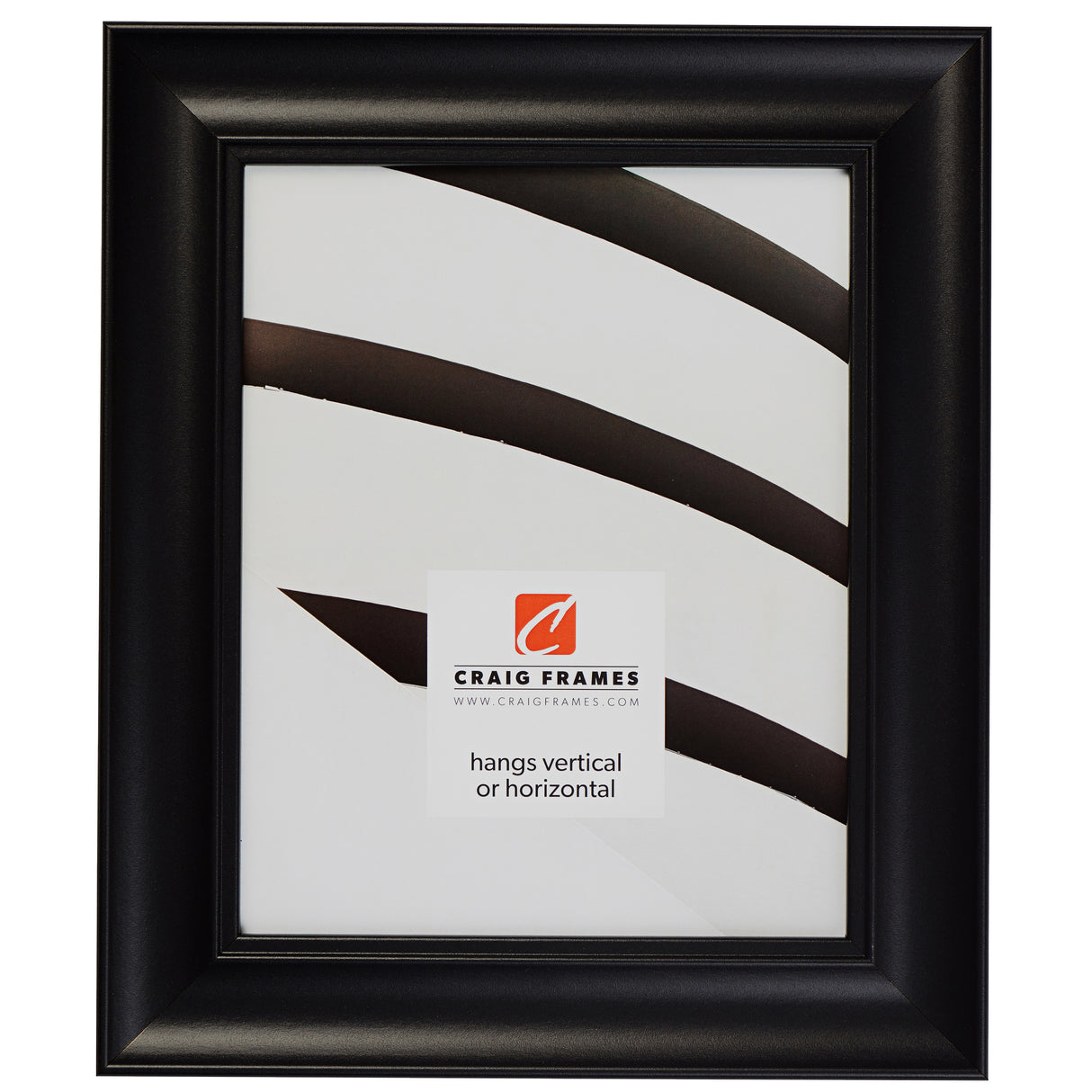 Vintage Revival 1.75", Satin Black Picture Frame