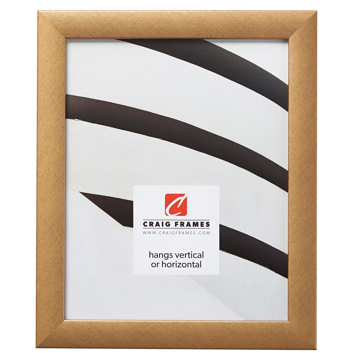 Contemporary 1", Distressed Gold Picture Frame