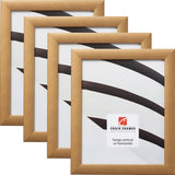 Contemporary 1", Distressed Gold Picture Frames - 4 Piece Set