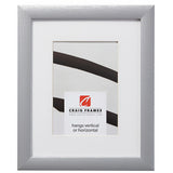 Contemporary 1", Matted Brushed Silver Picture Frame