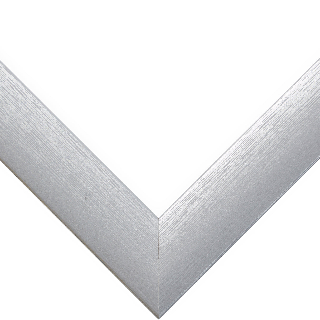 Contemporary 1", Brushed Silver Picture Frames - 4 Piece Set
