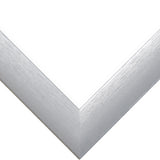 Contemporary 1", Brushed Silver Picture Frames - 4 Piece Set