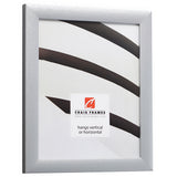 Contemporary 1", Brushed Silver Picture Frames - 4 Piece Set