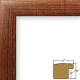 Contemporary 1", Matted Honey Brown Picture Frame