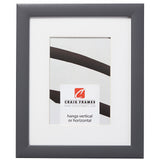 Contemporary 1", Matted Dark Gray Picture Frame