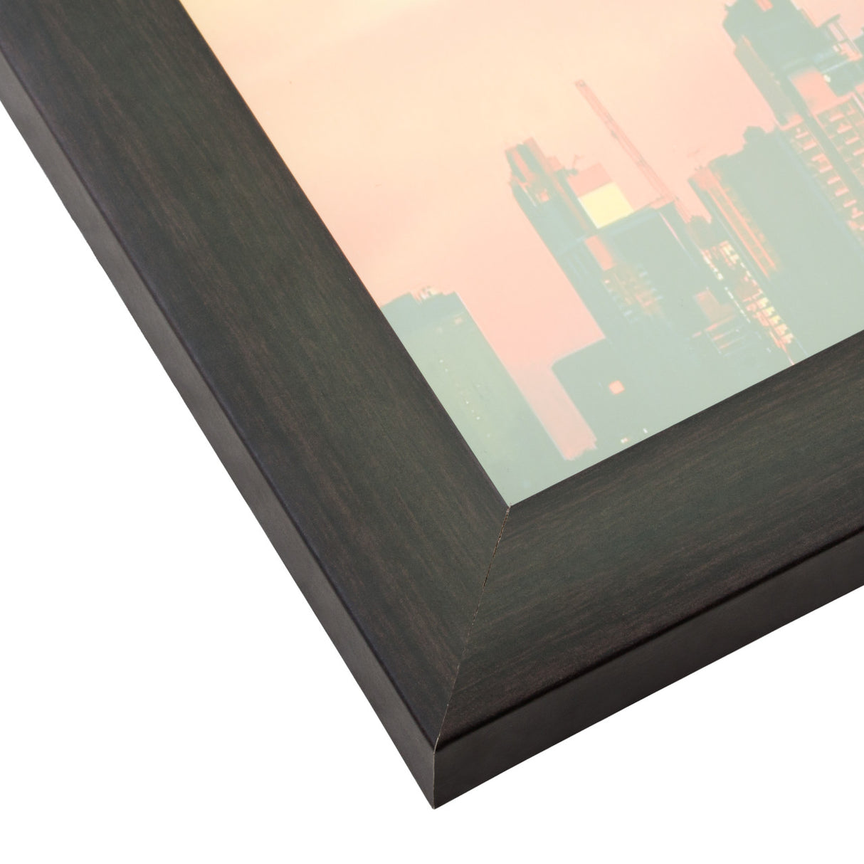 Contemporary 1", Matted Brazilian Walnut Picture Frame - 4 Piece Set