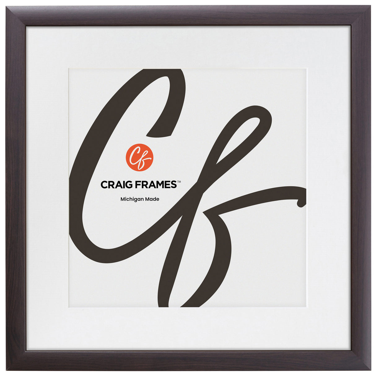Contemporary 1", Matted Brazilian Walnut Picture Frame - 4 Piece Set