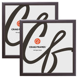 Contemporary 1", Brazilian Walnut Picture Frames - 2 Piece Set