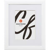 Contemporary 1", Matted White Satin Picture Frame