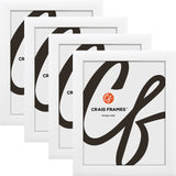 Contemporary 1", White Satin Picture Frames - 4 Piece Set