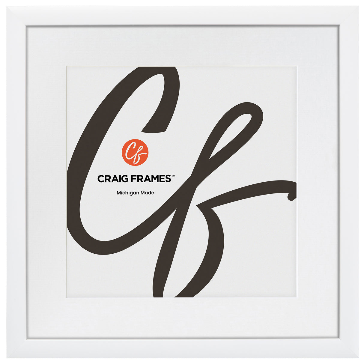 Contemporary 1", Matted White Satin Picture Frame