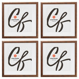 Contemporary 1", Matted Rustic Copper Picture Frames - 4 Piece Set