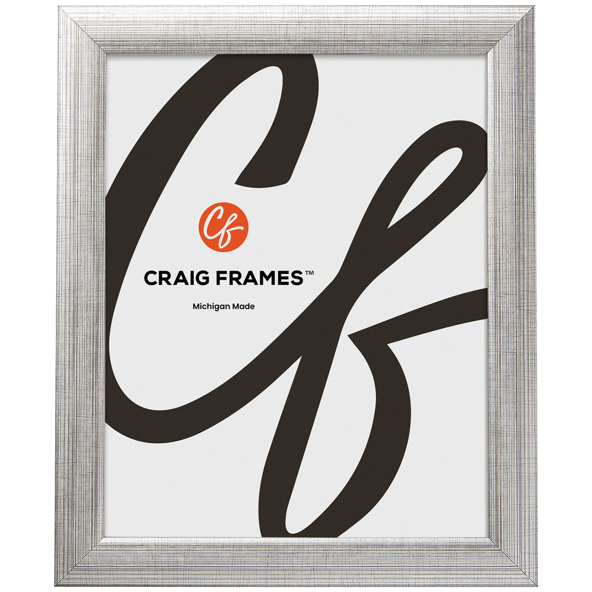 Contemporary 1", Scratched Silver Picture Frame